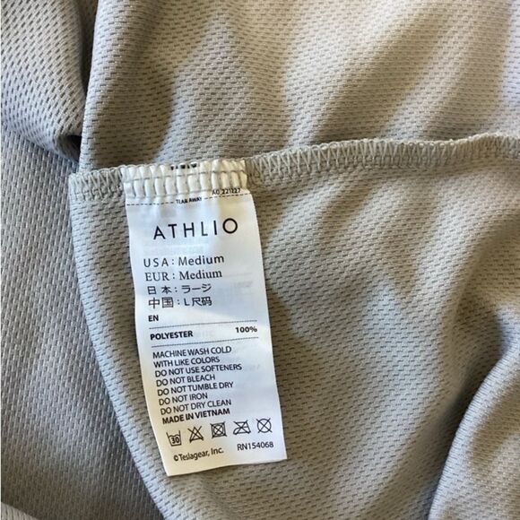 Athlio T-Shirt Men’s Size Medium Color Light Gray 100% Polyester - Picture 3 of 7